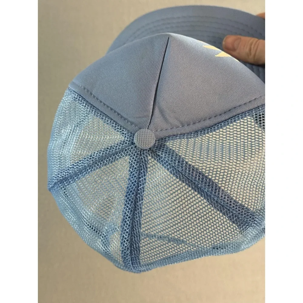 McHenry Hat Cap Snap Back Mens One Size‎ Blue Mesh Trucker Stars Graphic Players